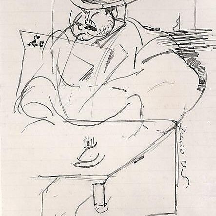 Man at a Café Table, Paris