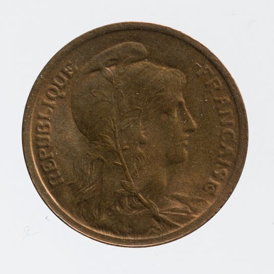 Pièce de 1 centime en bronze de la IIIe République, 1920