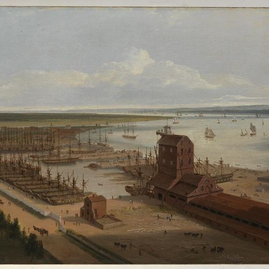 The Mast House and Brunswick Dock at Blackwall