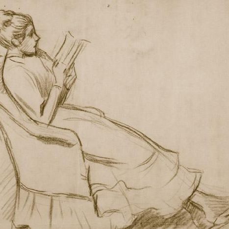 Woman on an armchair