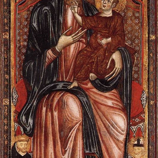 The Virgin and Child enthroned with Saints Dominic and Martin, and two Angels