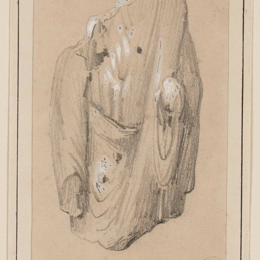 Fragment de statue de Notre-Dame.