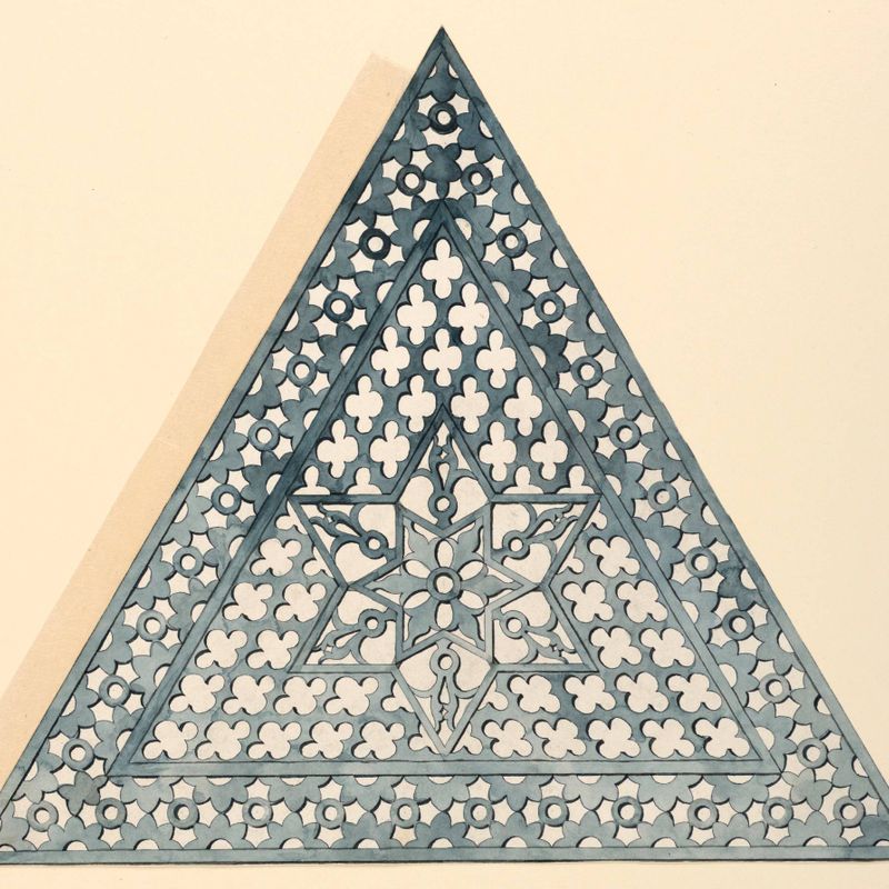 Design for pierced marble grillework