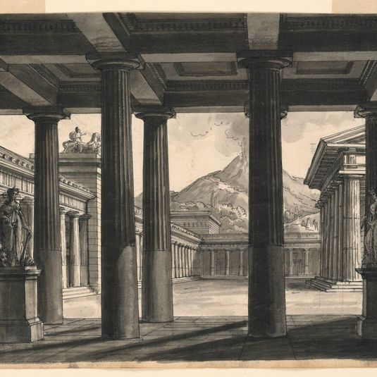 Stage Design for the opera "L'Ultima giorno di Pompei," at La Scala, Milan, 1827