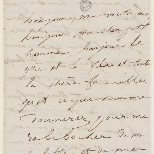 Lettre de Juliette Drouet à Victor Hugo, 8 septembre mercredi matin 7h1/2 1847