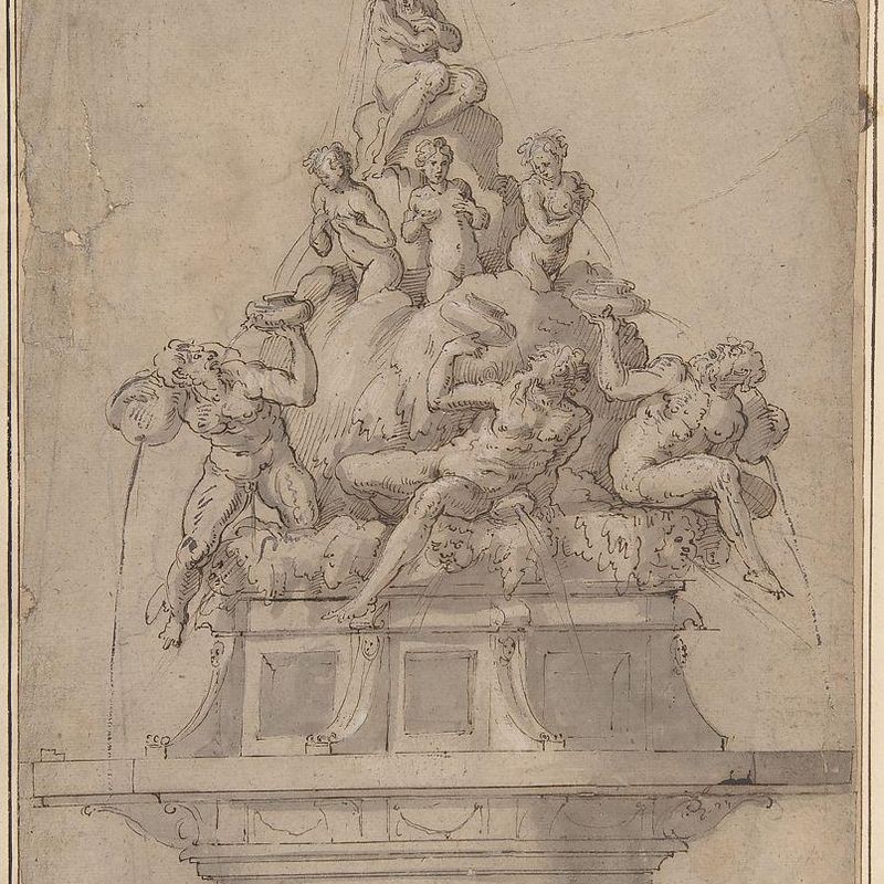 Design for a Fountain with Rivergods and Nymphs.