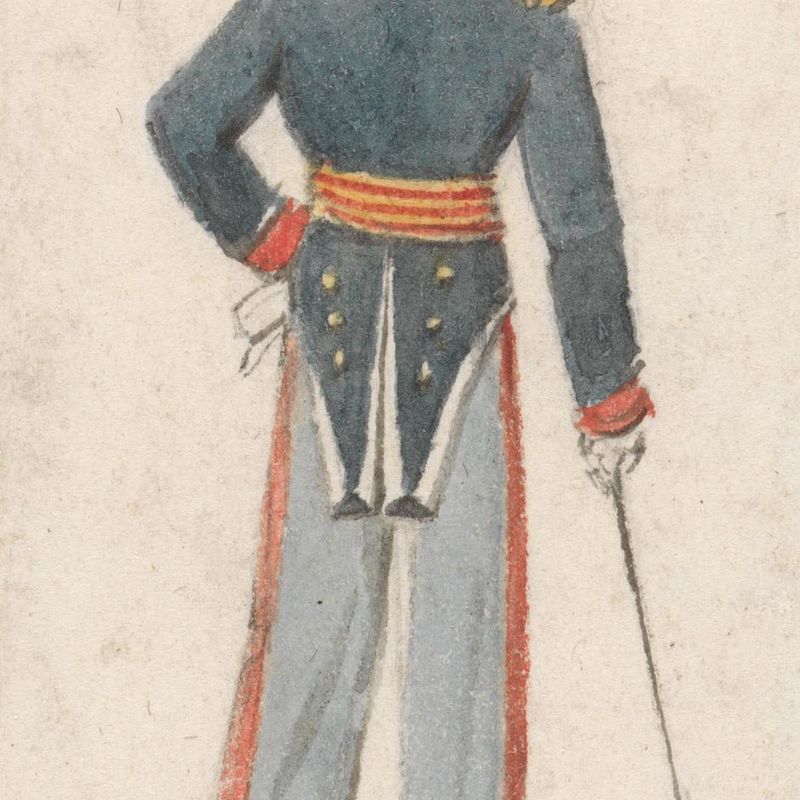 Back View of a Soldier
