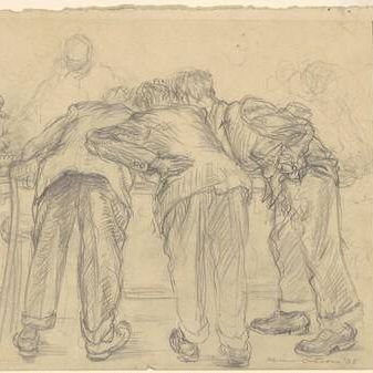 Study for "Laying the Bets"