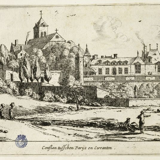 Vues de Paris n°2 : Vue de Conflans (Hollstein 66)