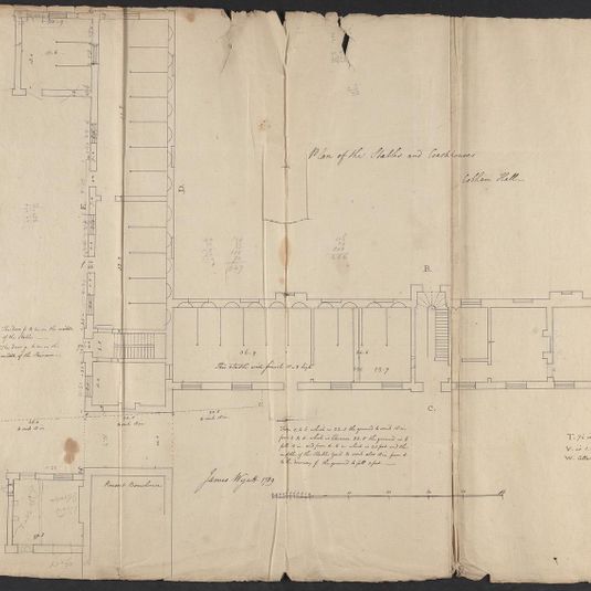 Cobham Hall, Kent: Plan of Stables and Coach Houses