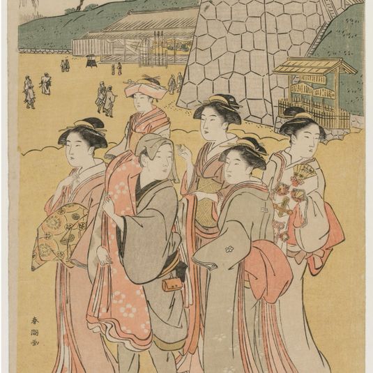 Women Accompanying a Girl to a Shrine