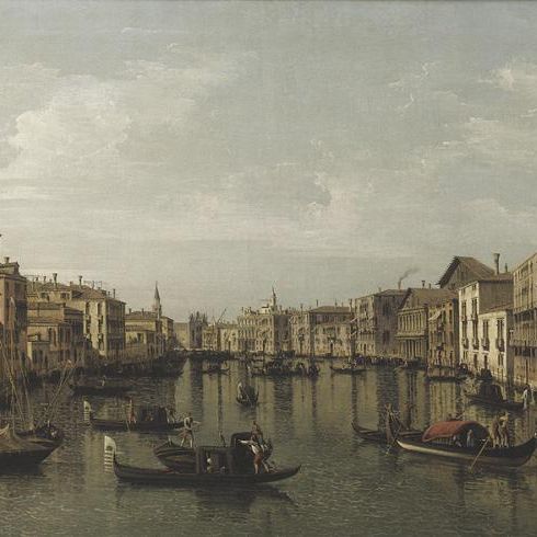 View of Grand Canal with the Palazzi Foscari and Moro Lin