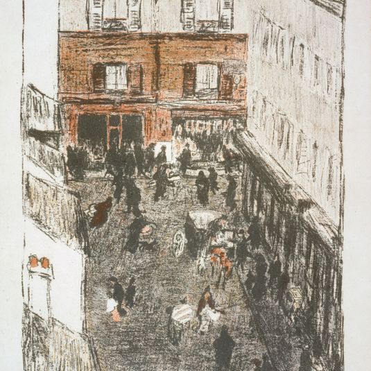 Coin de rue vu d'en haut. (Bouvet 70 ; Roger-Marx 68)