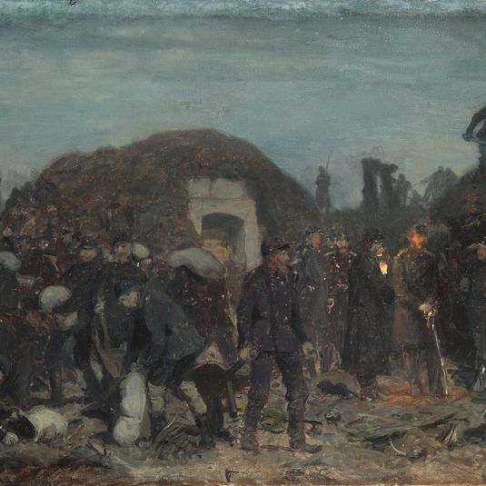 King Christian IX’s visit to Dybbøl Redoubts on the night between 22 and 23 March 1864