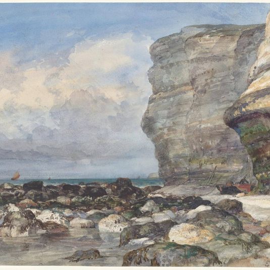 The Rocky Beach and Cliffs at Fécamp