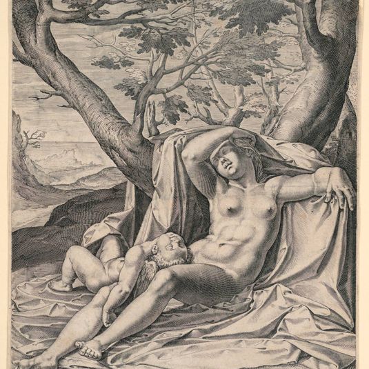 Sleeping Venus and Cupid