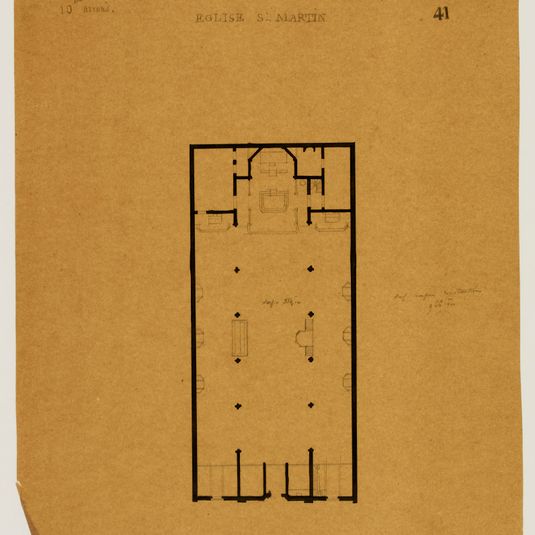 Plan de l'église Saint-Martin.