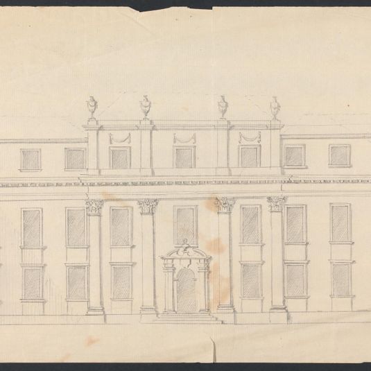 Cobham Hall, Kent: Front Elevation