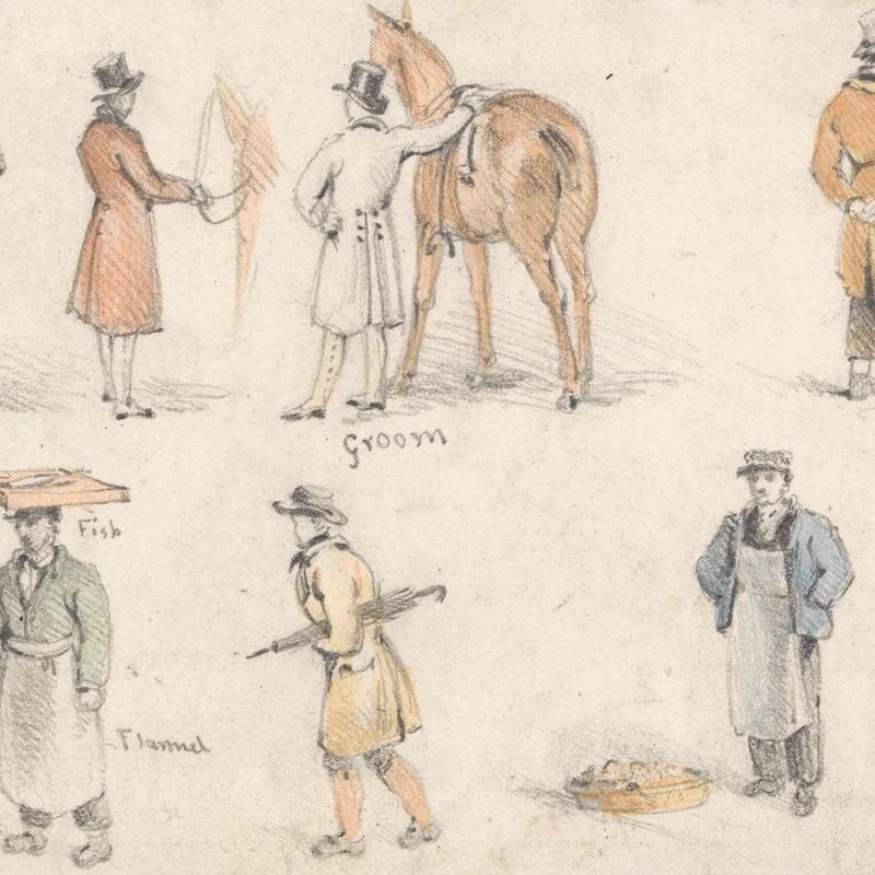 Studies of Tradesmen and Grooms