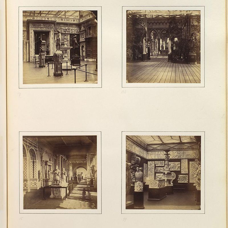 [Entryway of Renaissance Court; Medieval Vestibule; View of the Renaissance Court; Room of Classical Reliefs and Sarcophagi]