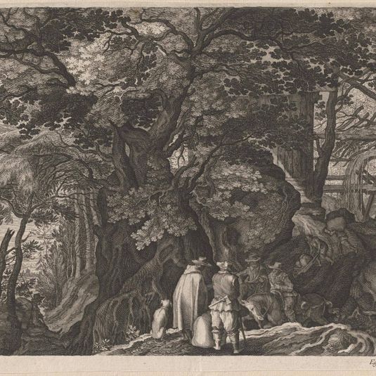 Ancient Trees by a Mountain Watermill