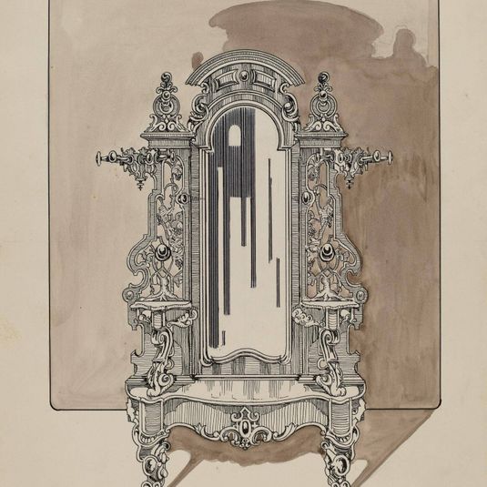 Carved Walnut Hall Rack