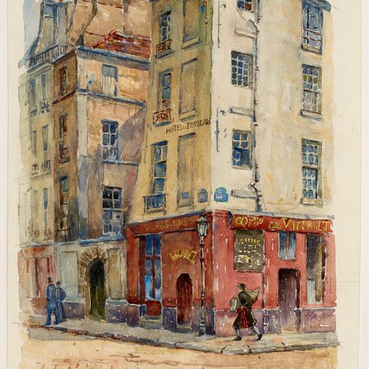 Au coin de la rue Serpente et de la rue Mignon, juin 1915.