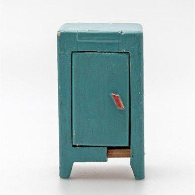 Doll's Wooden Ice Refrigerator