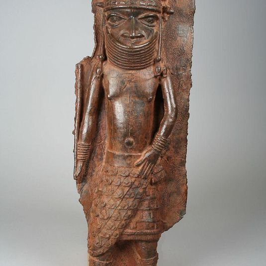 Plaque Fragment with Warrior Chief