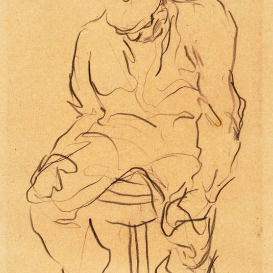 (Seated Man in Cap)