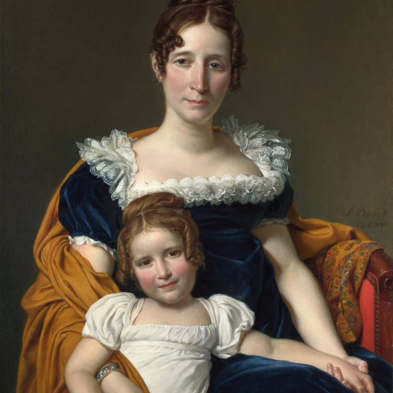 Portrait of the Comtesse Vilain XIIII and her Daughter