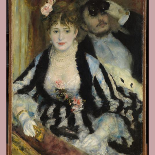 Renoir: Pierre Auguste Renoir (1841–1919) La Loge (Theatre Box)  (1874) oil on canvas The Courtauld, London (Samuel Courtauld Trust) © The Courtauldand Art