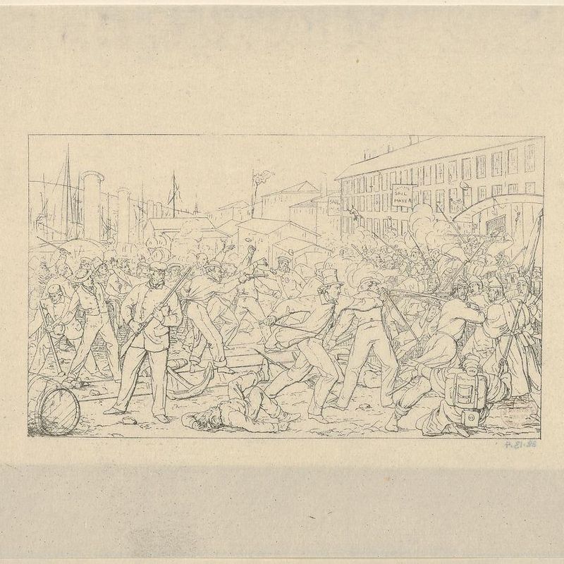 Battle in Baltimore, April 19, 1861 (from Confederate War Etchings)