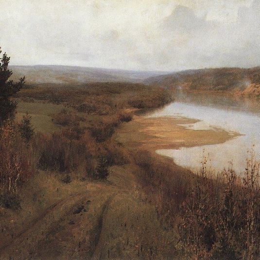 Getting cold. Autumn on the Oka River near Tarusa.