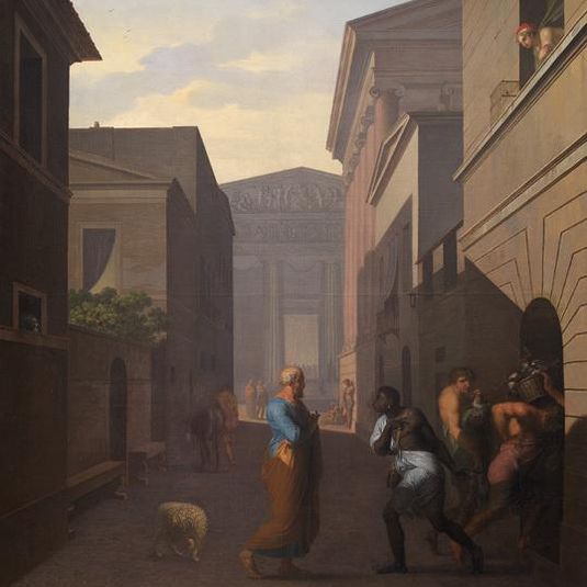 Simo and his former slave Sosia. From Terence´s Andria.