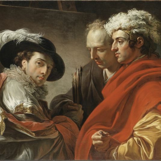 Triple portrait of the artist, the architect Pierre Rousseau and the painter Coclers Van Wyck