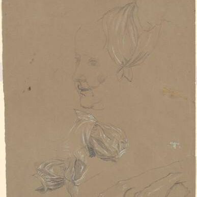 Studies of a Woman and Her Dress [verso]