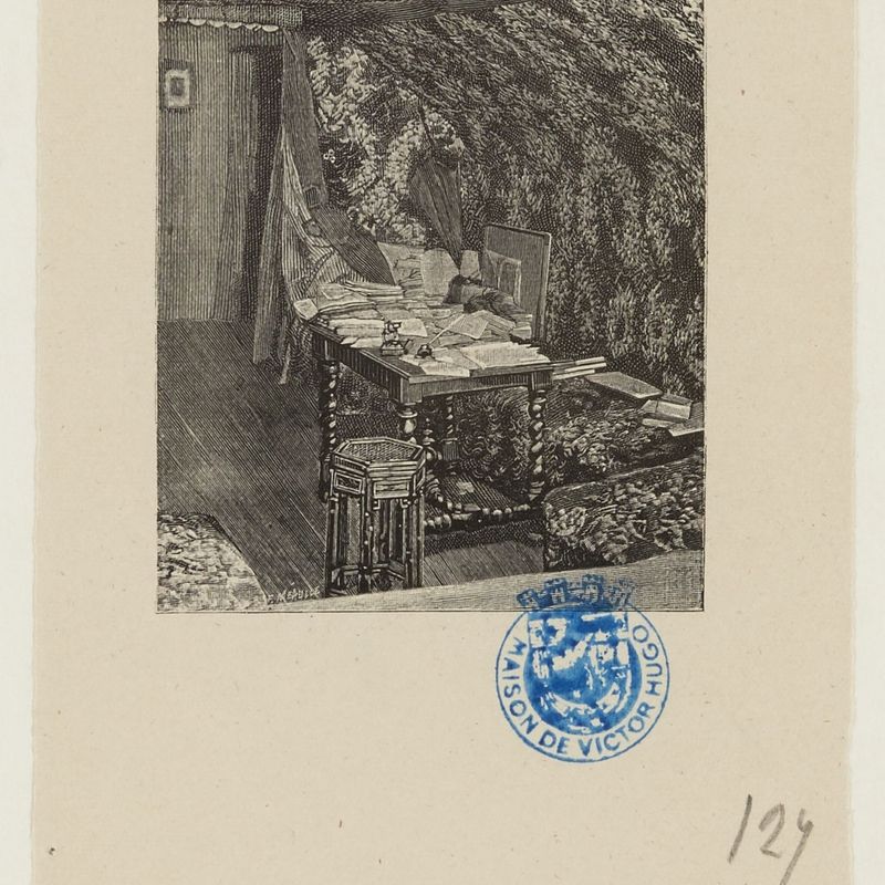 Actes et paroles, Pendant l'exil, 1865, Emily de Putron : Le cabinet de travail à Hauteville-House