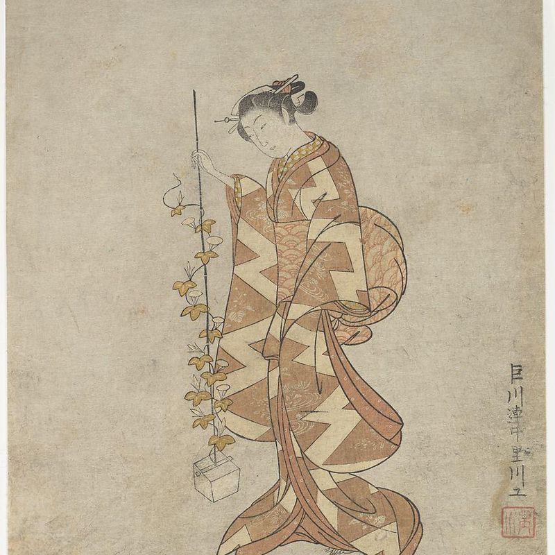 Modern Representation of the Poetess Kaga no Chiyo