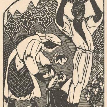 Cotton Pickers (left panel)