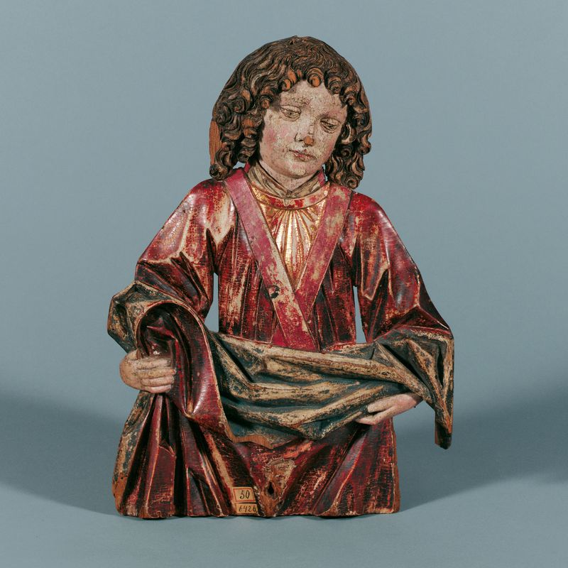 Angel Holding a Curtain