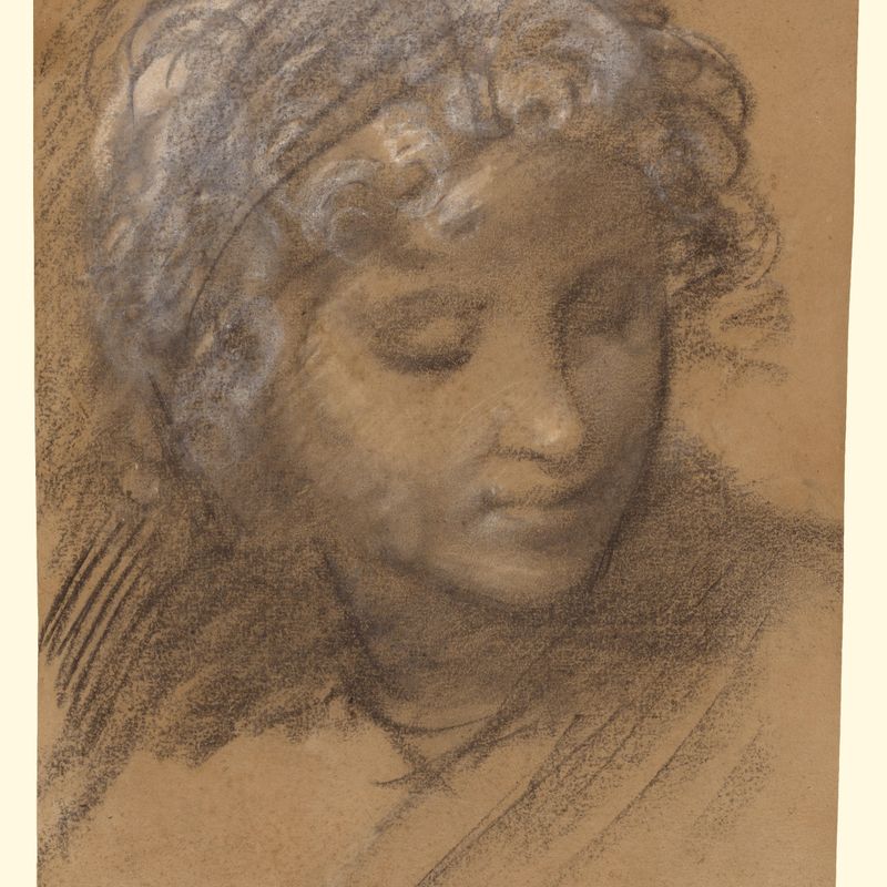 Head of a Female Figure (recto); Female Nude (verso)