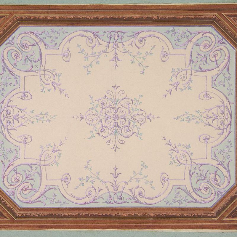Design for the decoration of a ceiling in rinceaux