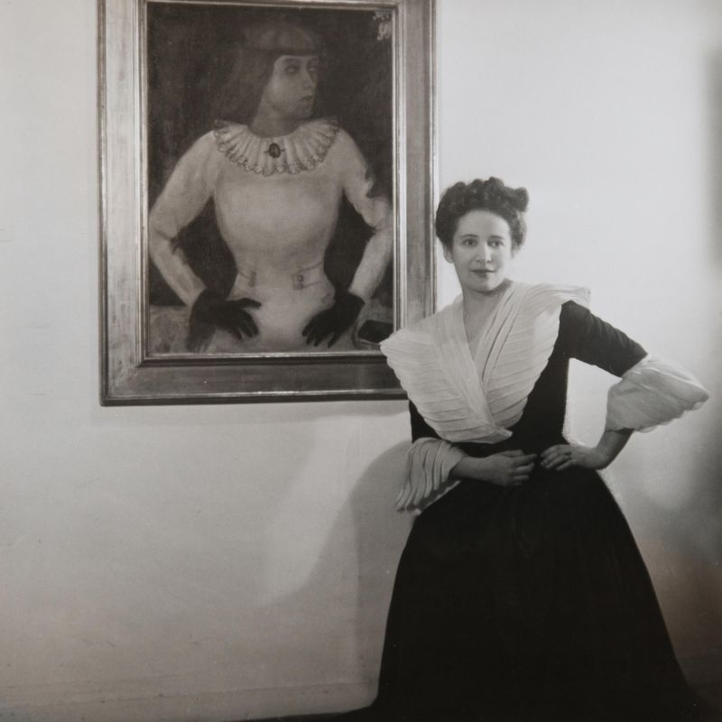 Ida Chagall and Her Mother's Portrait by Marc Chagall