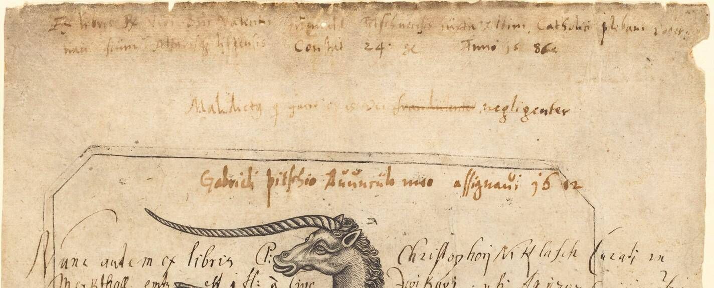 Coat of Arms with a Lion and Unicorn