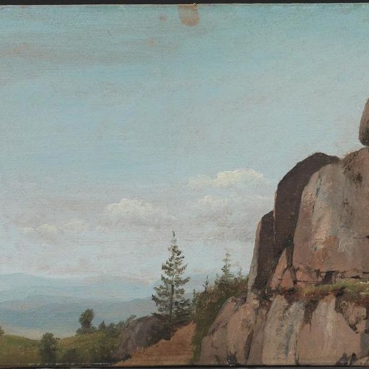 Norwegian Landscape with Rocks in the Foreground