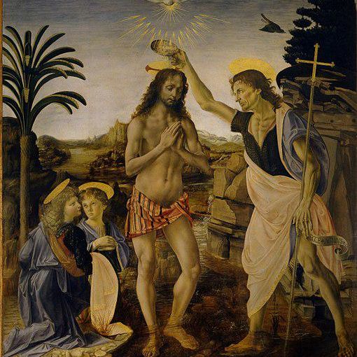 The Baptism of Christ (Verrocchio and Leonardo)