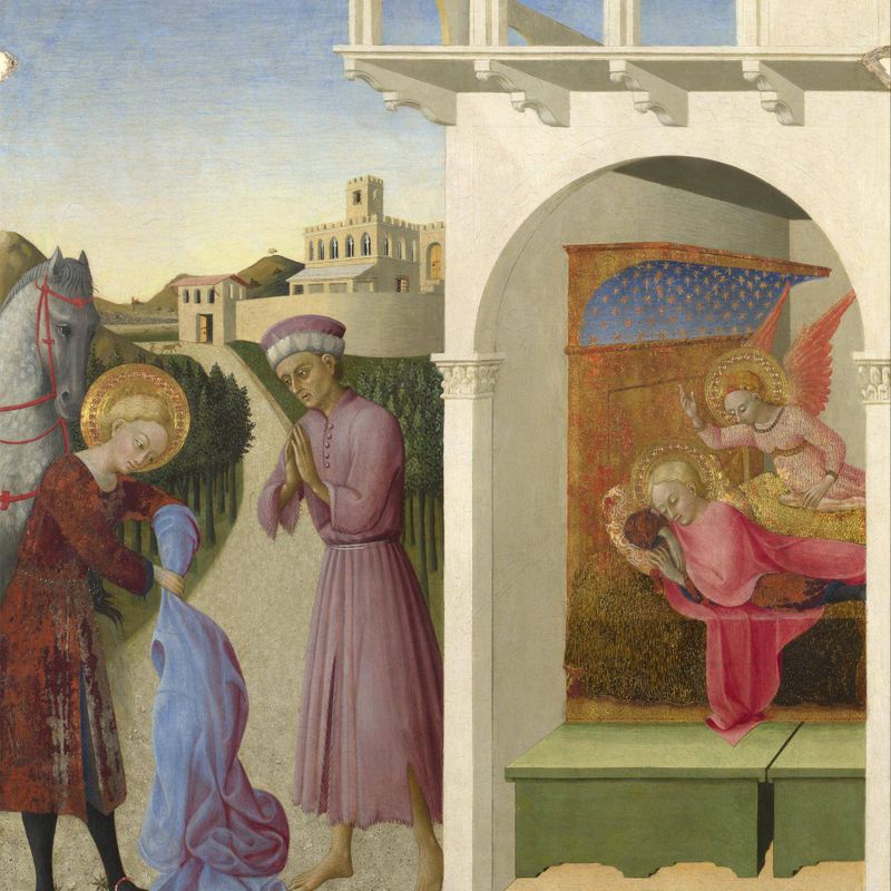 Saint Francis meets a Knight Poorer than Himself and Saint Francis's Vision of the Founding of the Franciscan Order