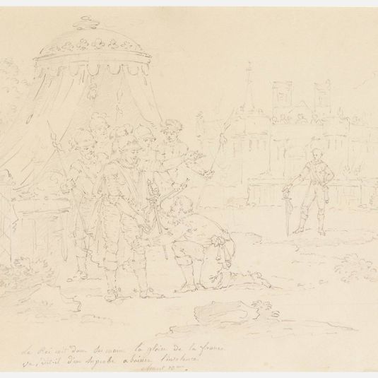 Sketches for Scenes Four and Five of Cartoon for Cotton Printing: L'Histoire de Henri IV