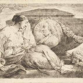 Love Mourns at the Tomb of Preacher Bruhn (Am Grabmal des predigers Bruhn trauert die eheliche Liebe)